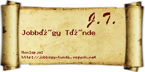 Jobbágy Tünde névjegykártya