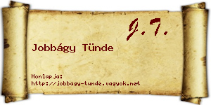Jobbágy Tünde névjegykártya