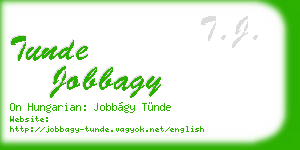 tunde jobbagy business card