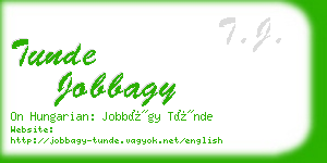 tunde jobbagy business card